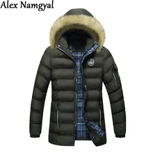 Для мужчин; зимняя куртка Для мужчин s бренд утолщение теплый жакет с меховым капюшоном ватник мужской Повседневное брендовая парка BDK138