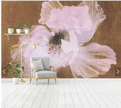 Пользовательские 3d papel де parede росписи, простой цветок для гостиной спальня диван фон home decor обои
