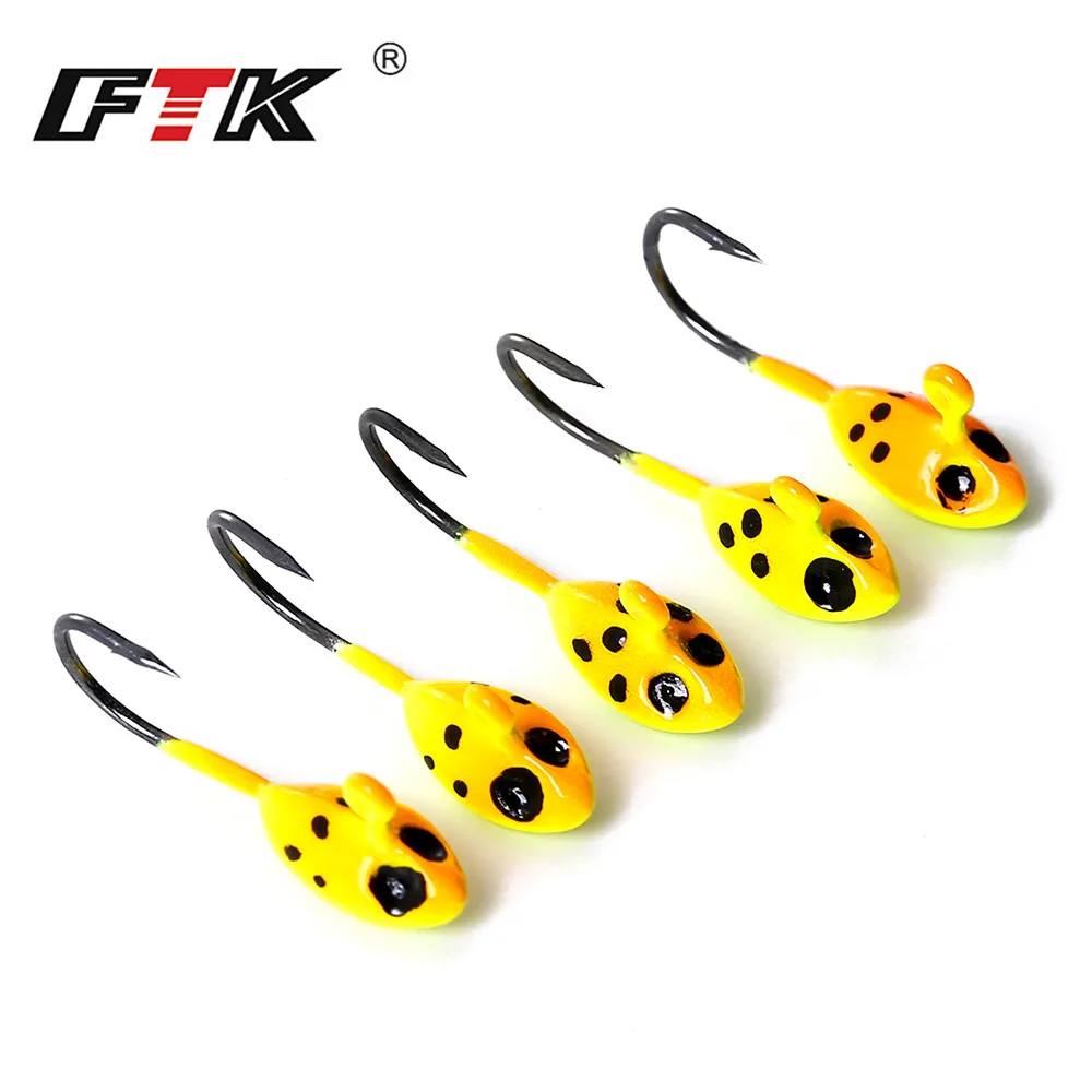 FTK 2017 NEW 5Pcs Winter Ice Fishing Hook 1.8 2.3cm 1.1 1.6g Mini Metal