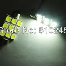 100X Авто белый 39 мм C5W Автомобильный светодиодный ламповая гирлянда 5050SMD 9 светодиодный SMD 9SMD авто светодиодный свет лампы