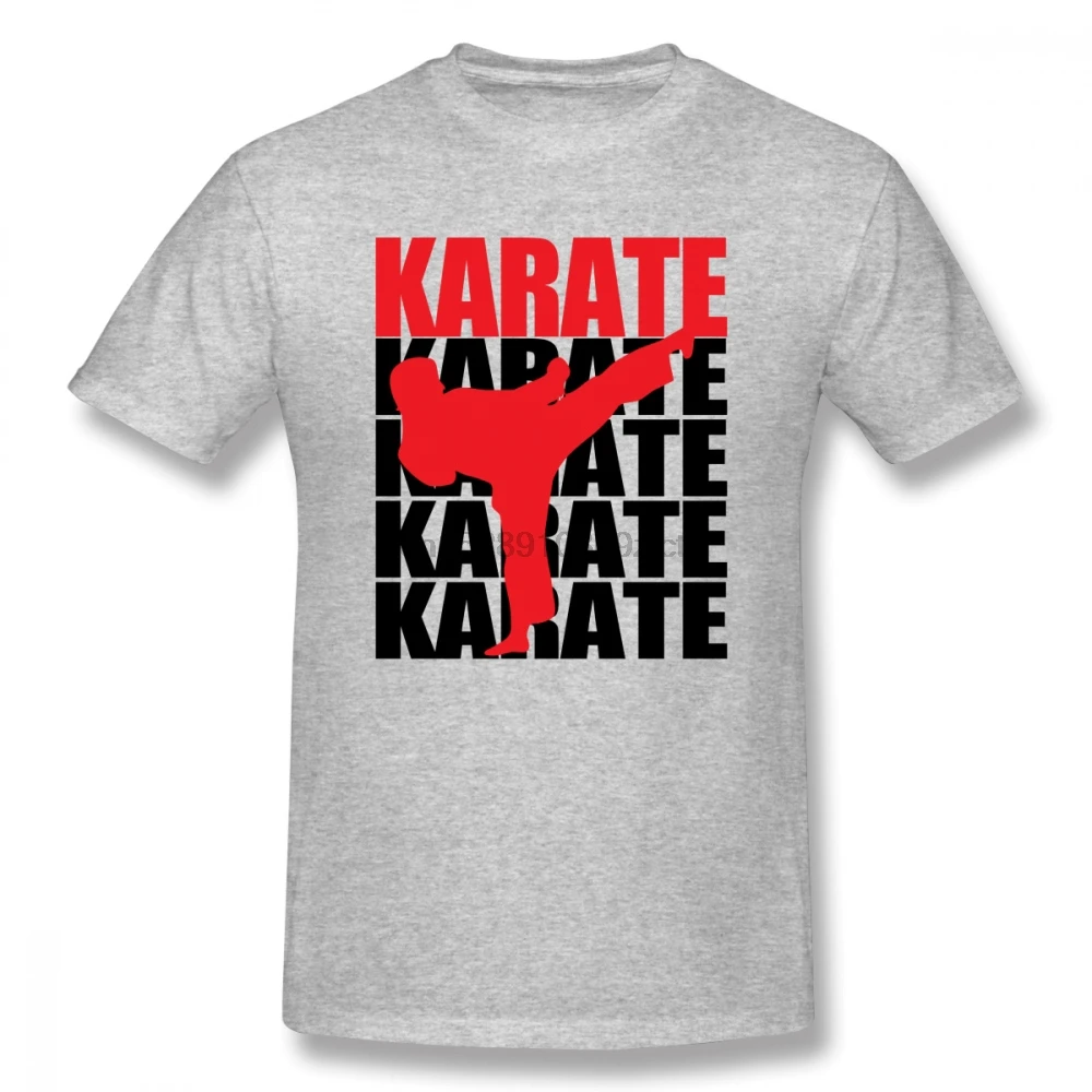 

Karate T Shirt Short Sleeve Tshirt Men Hiphop Party Oversize Cotton Fitness Men
