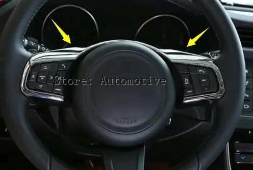 ABS Chrome рулевого колеса автомобиля Рамки украшения крышки автомобиль-Стайлинг для Jaguar XF XFL F-темп F- тип 17 обновления