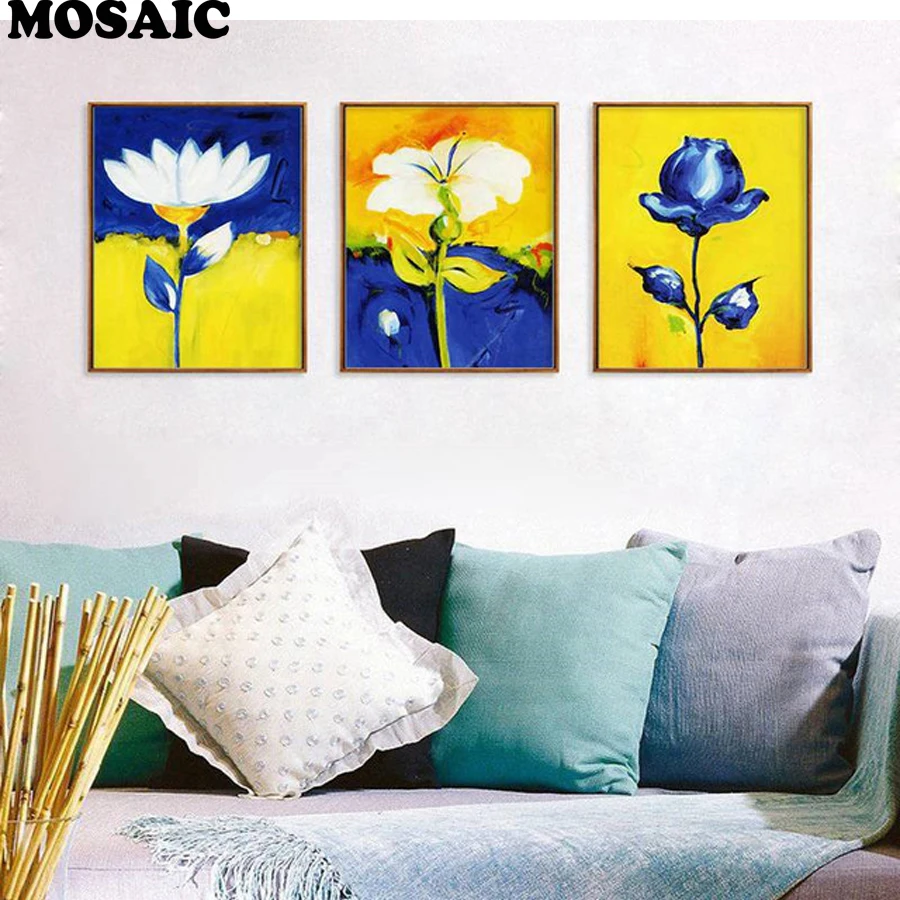 

Full Square 5D DIY Diamond Painting"Flower diamond Print"wall sticker Embroidery Cross Stitch Mosaic pictures wall art sticker