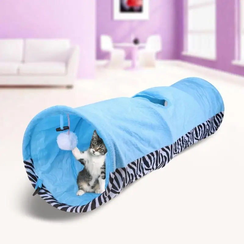 

Cat Toys Play Tunnel 3 Holes Leopard Play Tunnel Cat Rabbit Collapsible Bulk Interactive Dog Collapsible Kitten Pet With Ball