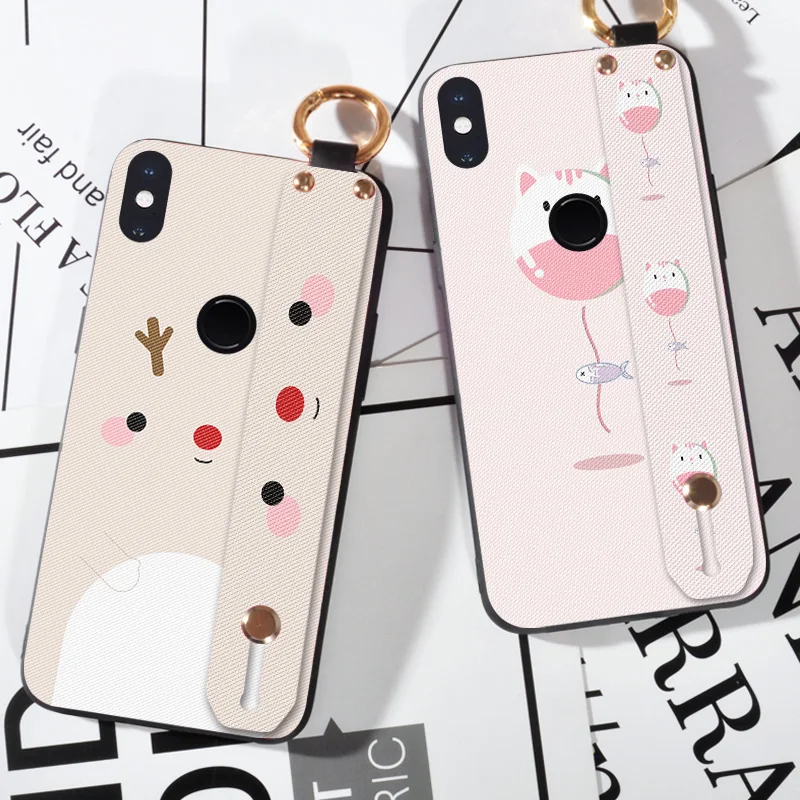 

Cute deer Animal Cases For XiaoMi Mi Note 3 A1 5X A2 6X Stand Holder Cover For XiaoMi Mi 4C 4i 5 6 5C 5S Plus Luxury Strap Case