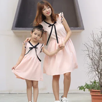

Family matching mother daughter mommy and me clothes family look korean fashion clothing wear girls women summer dress outfits 5