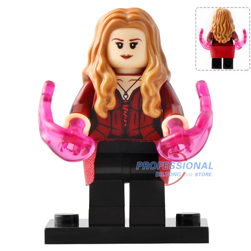 

DR. TONG Super Heroes Scarlet Witch Vision Infinity War Figure Iron Spider-Man Thanos Doctor Stranger Building Block TOYS Xh864