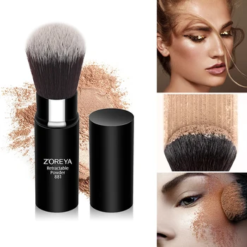 

1Pc Telescopic Face Makeup Brushes Foundation Powder Cheek Blush Brush Soft Fiber Brochas Maquillaje Portable Cosmetic Tools