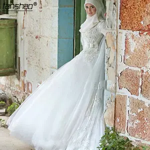 white wedding dress hijab