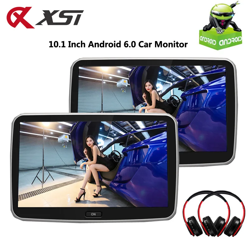 

XST 2PCS 10.1 Inch Android 6.0 Car Headrest Monitor MP5 Video Player IPS Touch Screen HD 1080P WIFI/USB/SD/Bluetooth/FM/Speaker