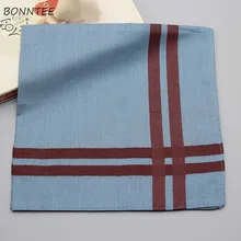 Носовые платки женские хлопковые Полосатые Ретро шикарные элегантные квадратные полотенца Карманные женские модные корейские стильные женские простые высококачественные