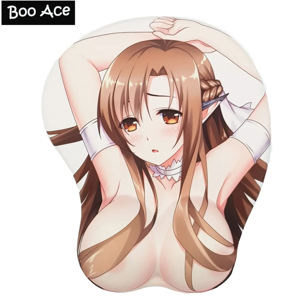 Sword Art Online Asuna аниме 3D Oppai коврик для мыши с гелевой подставкой для запястья