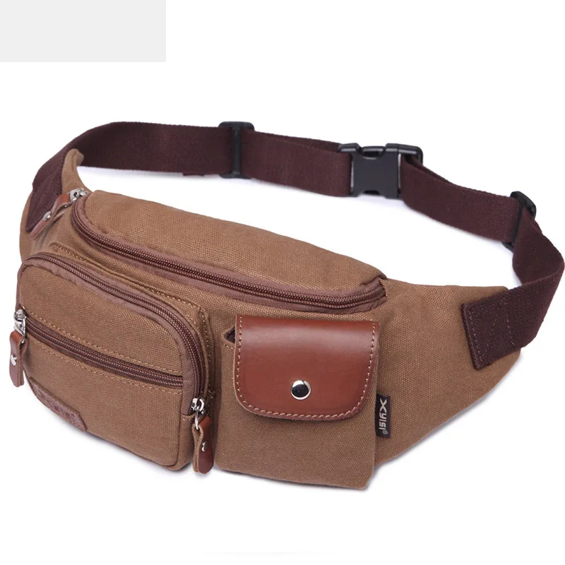 

New men's pockets Dumpling canvas bag Korean version of the multi-function casual Messenger bag