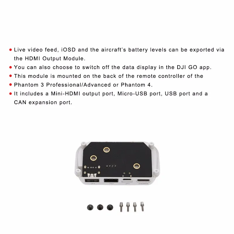 DJI HDMI Output Module For Phantom 4/3 Professional / Advanced Drone Accessories