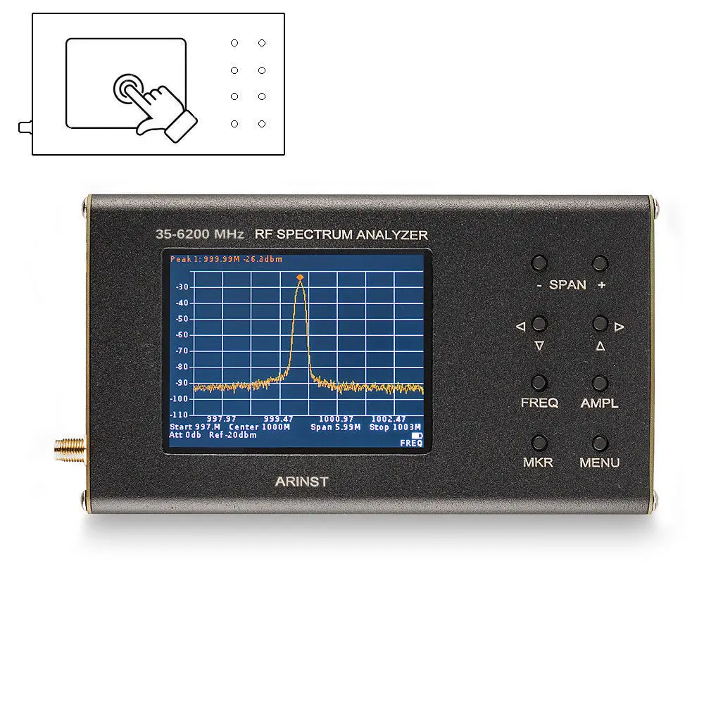 Портативный РЧ анализатор спектра Arinst Spectrum Explorer SSA R2(35 МГц-6200 МГц