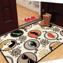 Ретро тенденции моды печатных ковер Спальня коврик прикроватный одеяло прикроватный коврик гостиной чайный столик tapis Нескользящие коврик одеяло