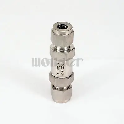 Подходит 8 мм OD труба 304 нержавеющая сталь односторонний обратный клапан обратный в линии клапан сжатия