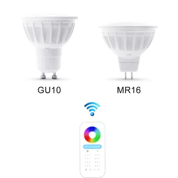 

GLEDOPTO 2.4g 4W Gu10 mr16 led spotlight lamp Smart Wireless LED bulbs RGBW led light for 8-zone remote controller AC/DC LED