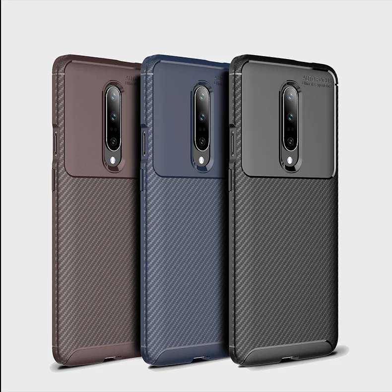 cheap Luxury Frosted Carbon Fiber Case For Oneplus 7 Pro Case Oneplus 7 6T Oneplus 6 Soft Silicone Carbon Fiber Protection Back Case