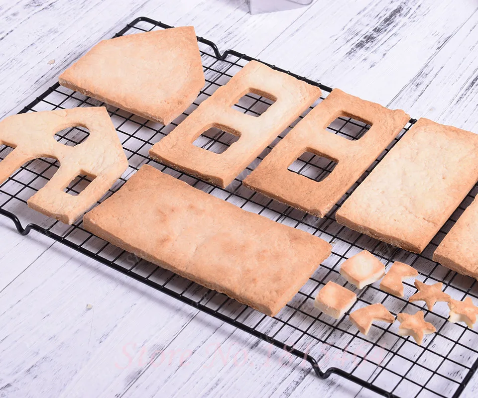 10 шт. 3D пряничный домик Нержавеющая сталь Рождественский сценарий набор резаков для печенья форма для печенья резак инструмент для выпечки