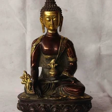 Песня voge gem S0950 Тибет Буддизм Бронза медь Будда Медицины Bhaisajyaguru Статуя Бодхисаттвы