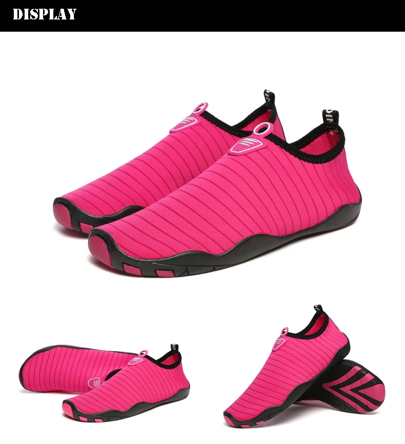 Aqua Shoes Unisex Quick Dry Water Shoes Plus Size Outdoor Sneakers Women Light Non-slip Swimming Shoes Soft Lovers Beach Shoes