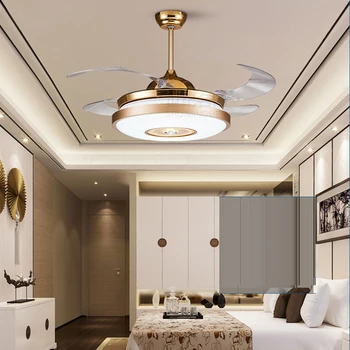 

LED Stainless Steel Acrylic Ceiling Fan LED Lamp.LED Light.Ceiling Lights.LED Ceiling Light.Ceiling Lamp For Foyer Bedroom