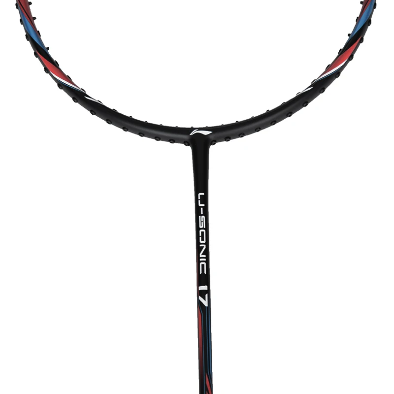 Li-Ning U-Sonic 17 raquetas bádminton con cuerda de fibra de carbono profesional forro raquetas AYPM226 ZYF214