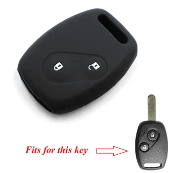 

BBQ@FUKA New Car Case Fit For Honda Civic Accord Pilot Fit CRV 2 Button Silicone Car Remote Key Cover Case 1 PC