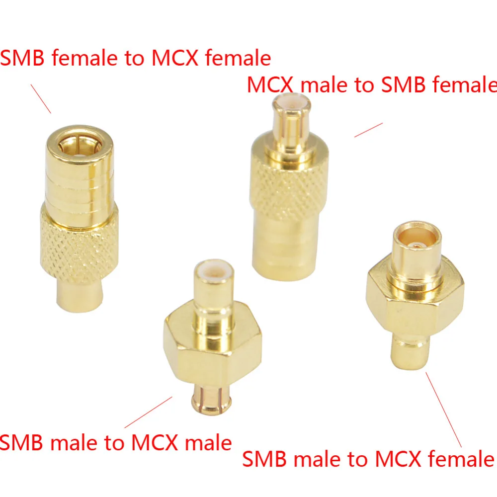 SMB-MCX RF адаптер SMB к MCX комплект 4 типа SMB к MCX Мужской Женский RF коаксиальный разъем адаптера