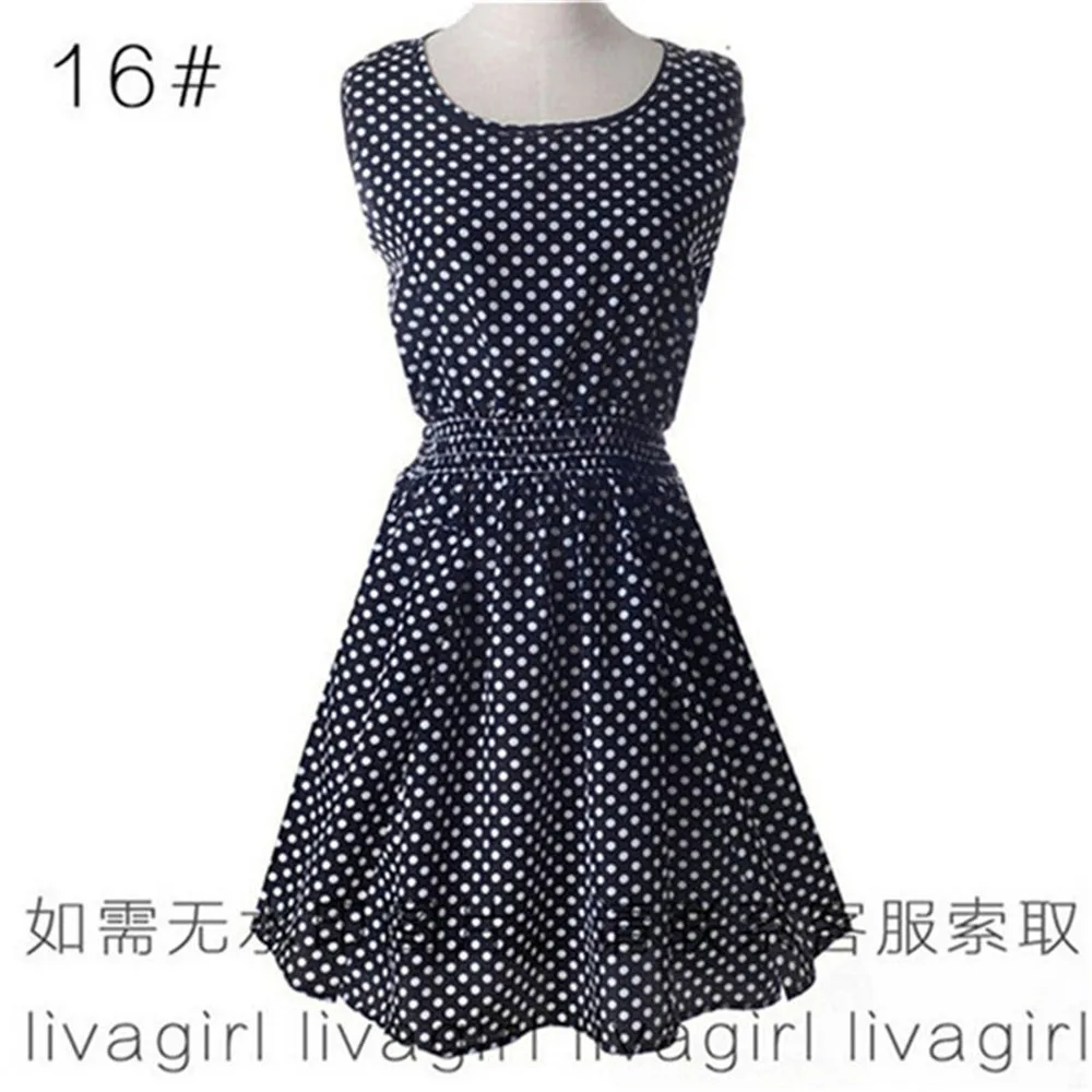 Summer Style Women Dress 2016 Thin Mini O-Neck Sleeveless Short  A Line WOMEN DRESS Plus Size XXL Printed Party Evening Dresses (5)