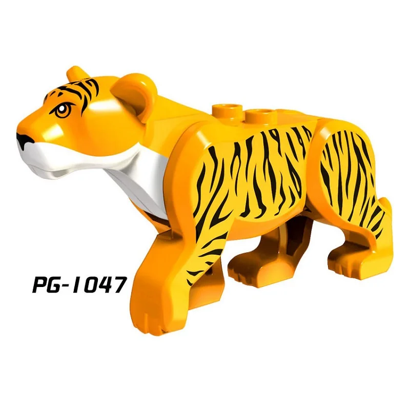 

Single Sale Panther Snow Leopard Puma Concolor Mountain Lion Jungle Animal Series Building Blocks Set Model Bricks Toys