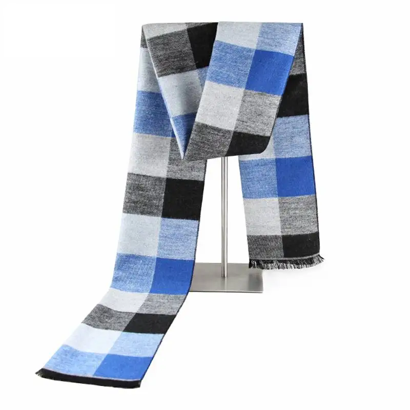 Chic Plaid Scarf Men Winter Warm Cashmere Scarf Luxury Brand font b Tartan b font Pattern