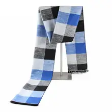 Chic Plaid Scarf Men Winter Warm Cashmere Scarf Luxury Brand Tartan Pattern Echarpes Foulards Male YJWD713