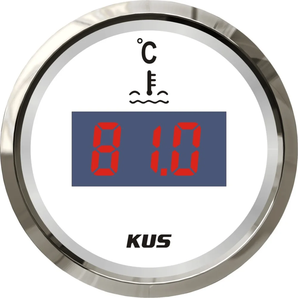 KUS 2" Digital Water Temp Gauge Temperature Meter 25 120 Degree With