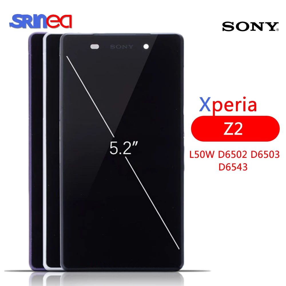 

LCD For SONY Xperia Z2 LCD Display Touch Screen Digitizer Assembly Replacement For SONY D6502 D6503 D6543 LCD + Frame + Adhesive
