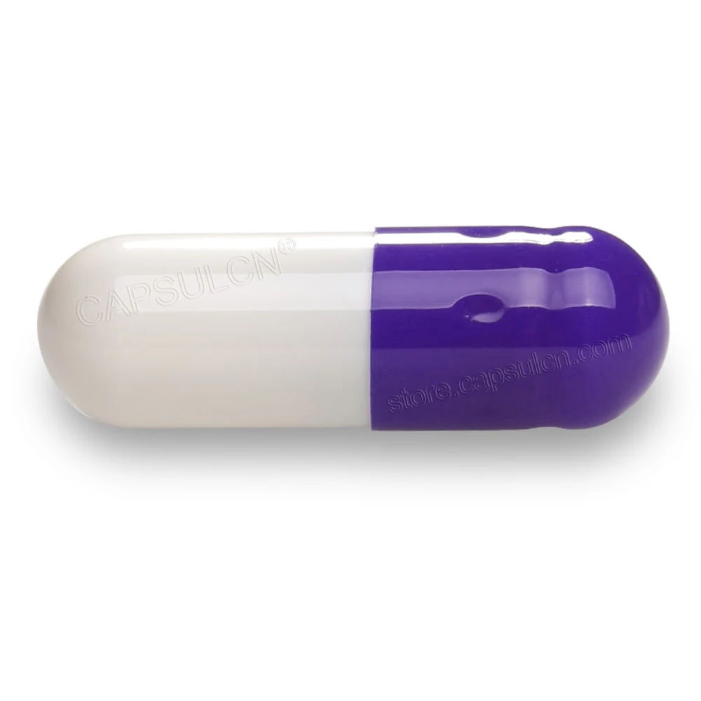 

5000 pcs/ carton Dark Purple&White Green Clear Empty Gelatin Capsule Joined Capsules Size 00 For Capsule Filler Machines