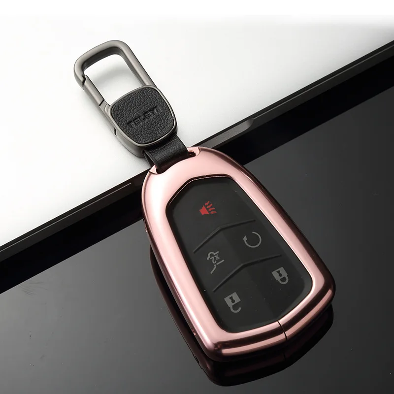 Автомобиль Алюминий сплав Auto Key держатель оболочки удаленный ключевой чехол для Cadillac ATS-L CT6 CTS XTS XT5 SRX Escalade