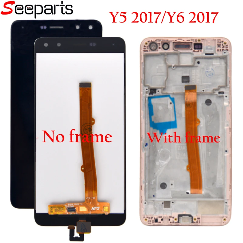 For Huawei Nova Young 4G LTE  Y6 2017  Y5 2017 LCD Display + Touch Screen Digitizer Frame Assembly Replacement MYA-L11 MYA-L41 (3)