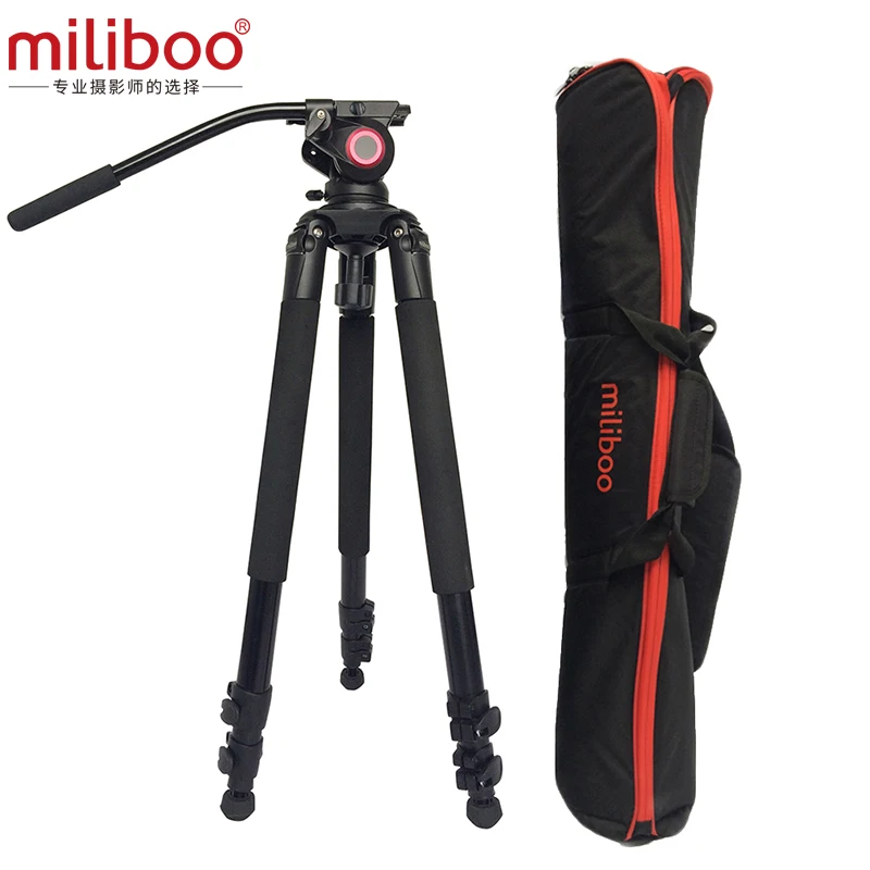 Miliboo MTT701A портативный алюминиевый штатив для профессиональной видеокамеры/DSLR штатив, с гидравлической шаровой головкой - Цвет: 701A aluminum