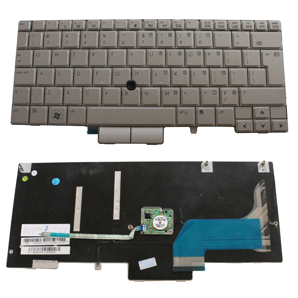 US Keyboard for HP EliteBook 2760P Series laptop Teclado Silver MP