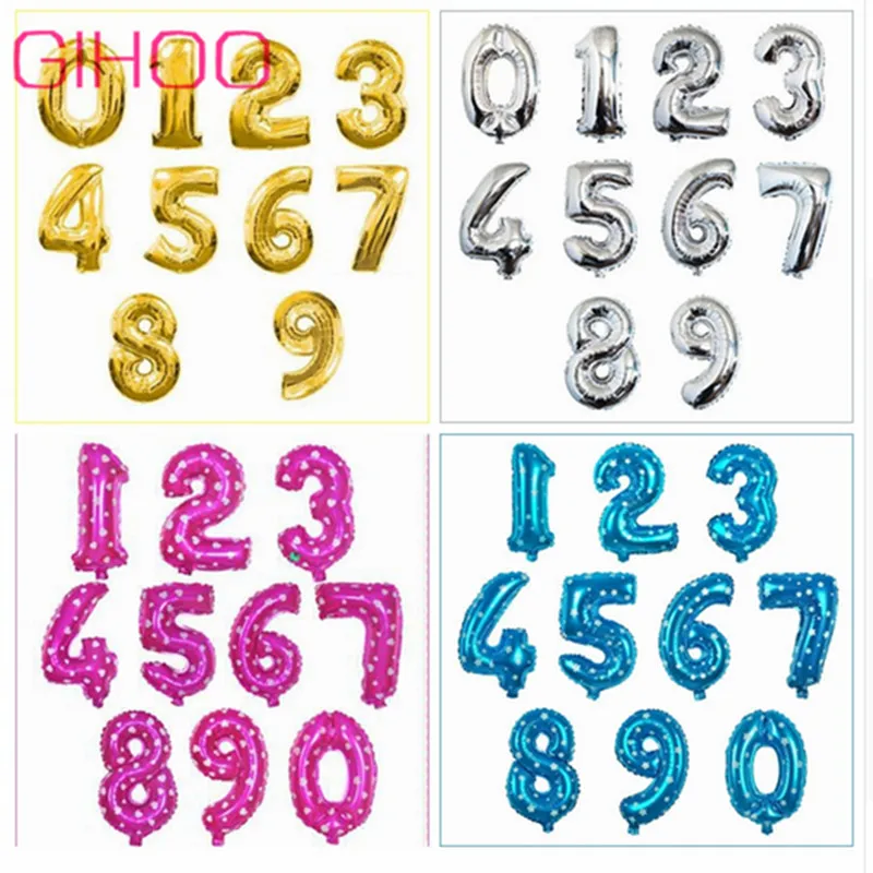 

1PC 40 inch rose Gold Silver Aluminium Foil Number Balloons 0-9 Birthday Wedding Engagement Party Decor Globo Kids Ball Supplies
