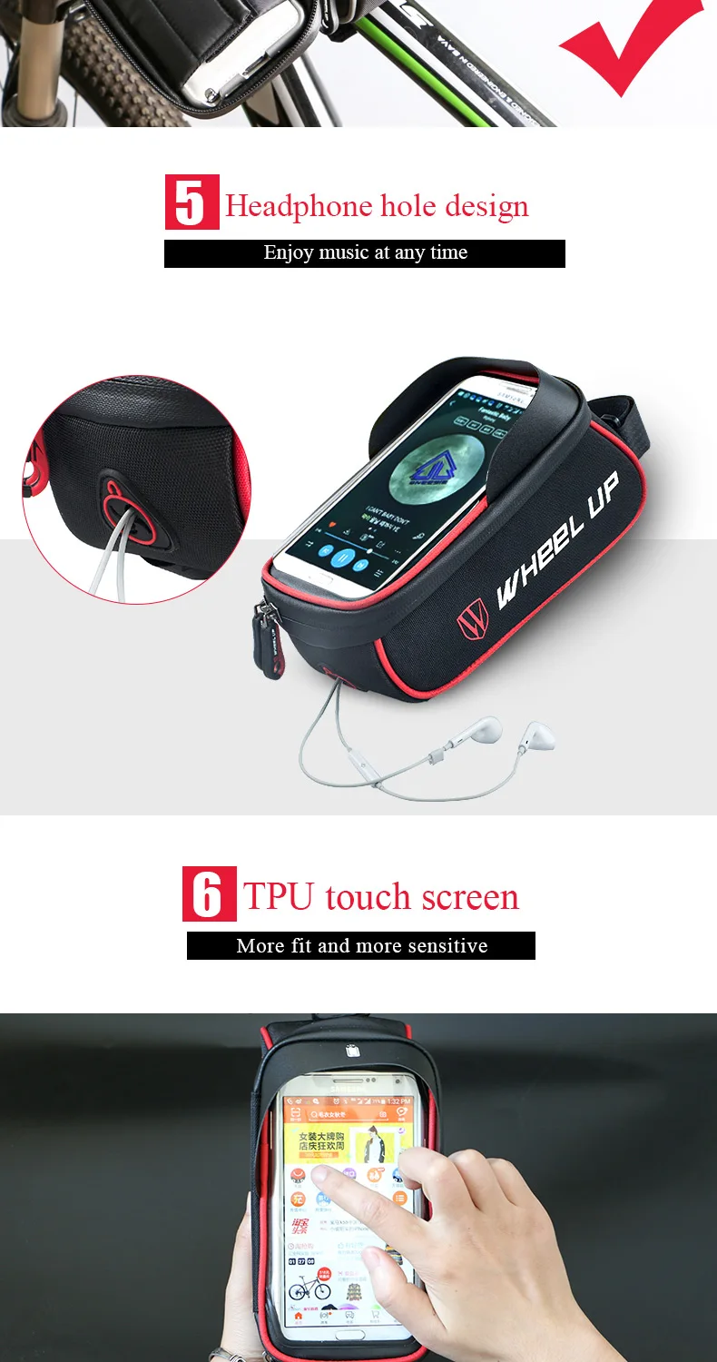 INIZEAL Водонепроницаемый велосипед кошелек-держатель телефона 6 дюймов Сенсорный экран трубки смартфон Сумка GPS Suporte Celular для защиты от грязи