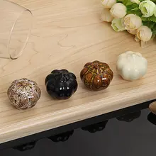 Unique Pumpkin Knobs Dresser Knob Drawer Pulls Handles Ceramic Cabinet Knobs Kitchen Door Knob Furniture Hardware lovely cartoon ceramic children room furniture samll flower dog drawer shoe cabinet dresser door handles knobs kinds knobs