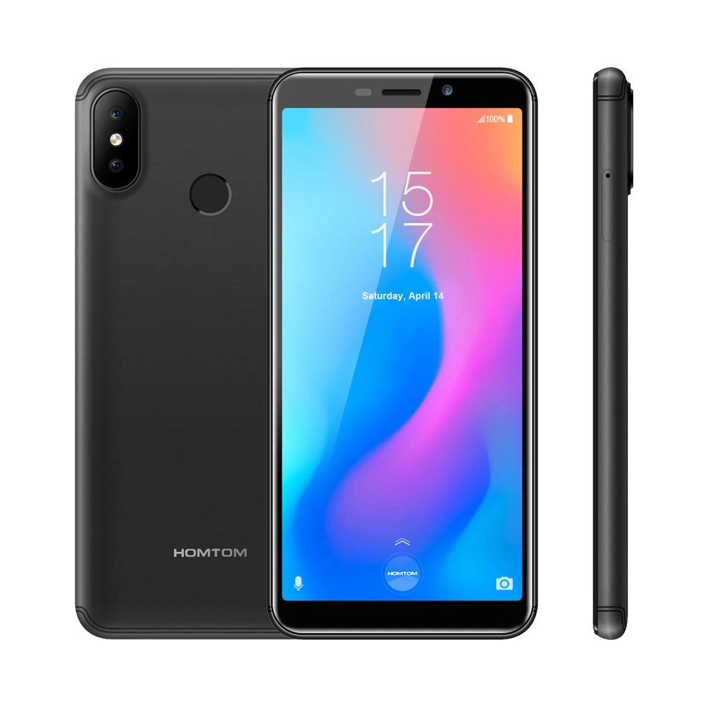 HOMTOM C2 смартфон 18:9 полный Экран MTK6739 Ouad Core 5," отпечатков пальцев 2 ГБ+ 16 GB Двойная камера заднего вида для 13MP+ 8MP 4G мобильный телефон OTG