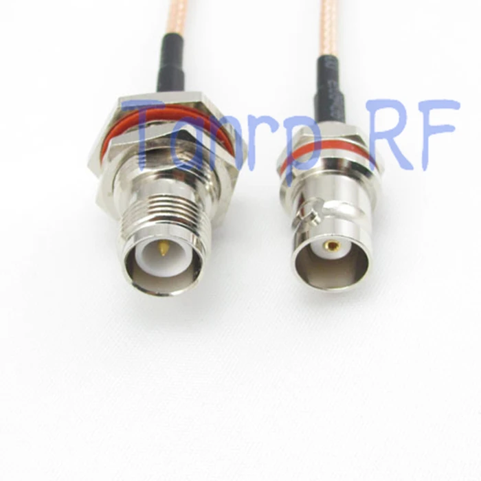 

15CM Pigtail coaxial jumper cable RG316 extension cord 6inch mini BNC female nut bulkhead to RP TNC female RF adapter connector