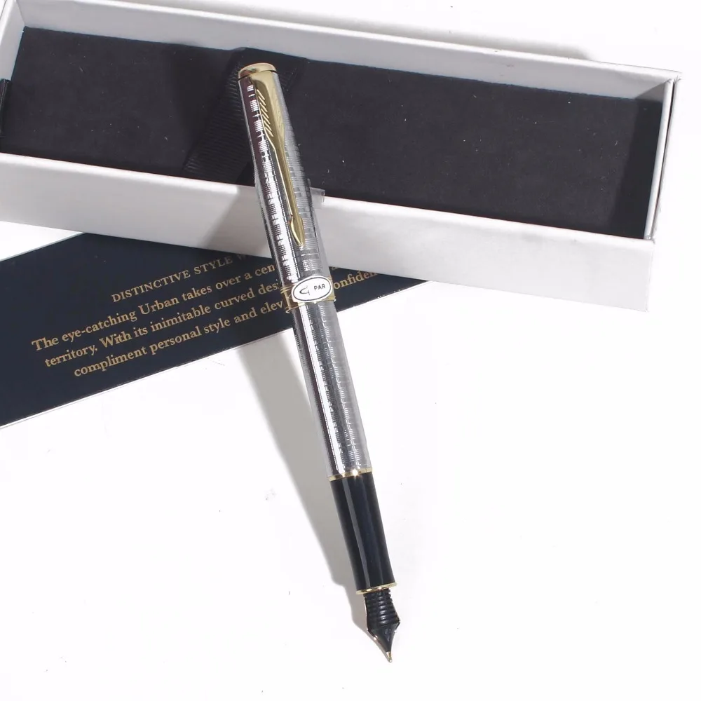 Sonneting авторучка металлическая ручка школы офиса классический золотой черный Золотой зажим ручка подарок с коробкой черная ручка
