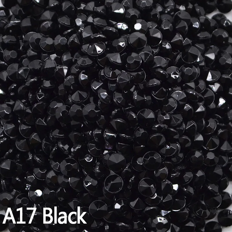 1000 шт Мини Акриловые Алмазные Конфетти Для украшения стола швейная ткань для одежды поддельные алмазные драгоценные камни в центре вечерние принадлежности для декора - Цвет: black
