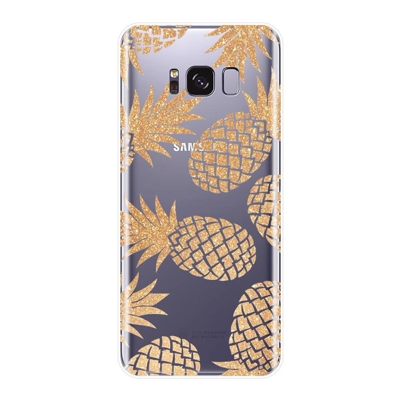 Силиконовый чехол для телефона Samsung Galaxy S5 S6 S7 Edge S8 S9 Plus персиковый ананас мягкая