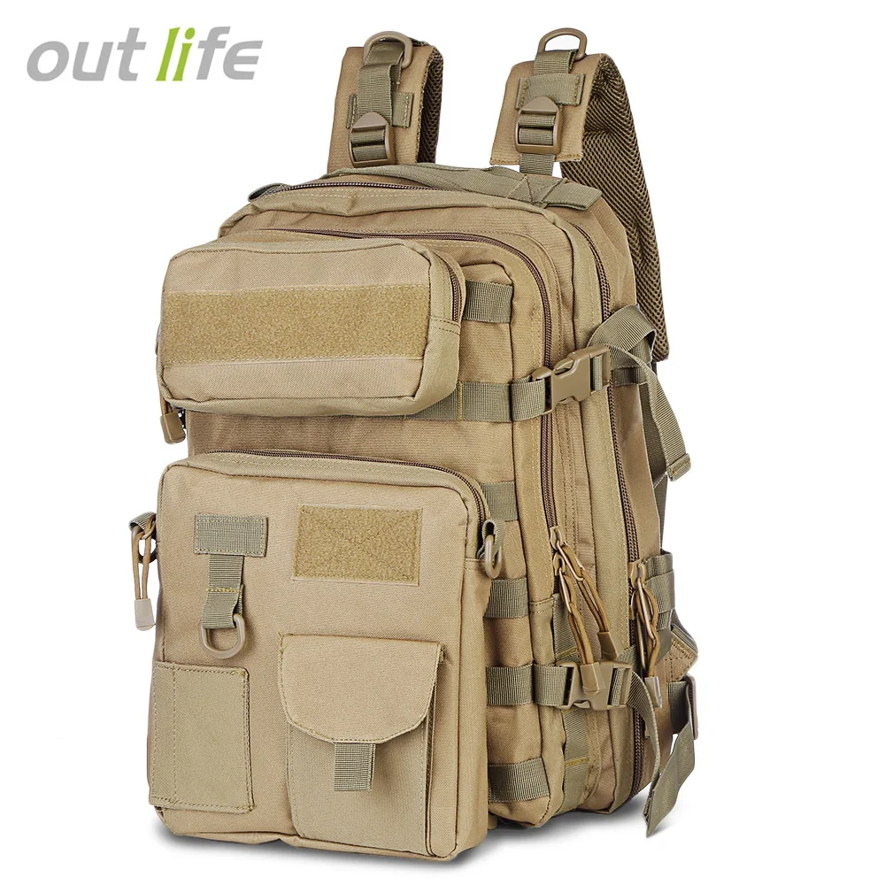 

Outlife 3 in 1 Military Tactical Assault Pack Backpack Molle Bug Out Bag 30L Military Rucksack Camping Trekking Hiking Backpack